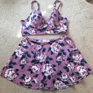 Torrid Floral Two Piece Swimsuit